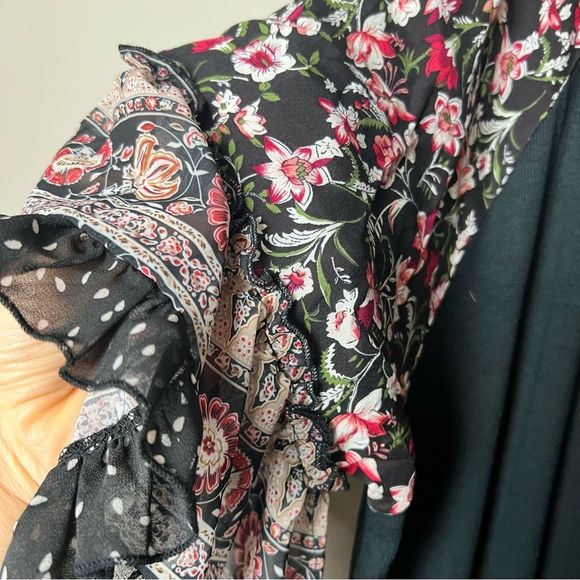 Chic Soul boho mixed media flowy sleeves long lined tunic top plus size 3X - Picture 9 of 11